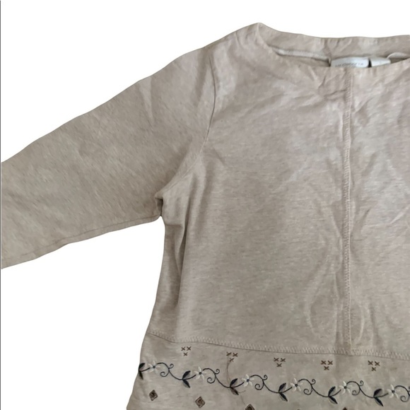 Liz Claiborne | Vintage Long Sleeve Crop Top Large Embroidered - Picture 5 of 9